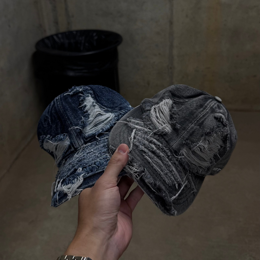 DECONSTRUCTED DENIM HAT