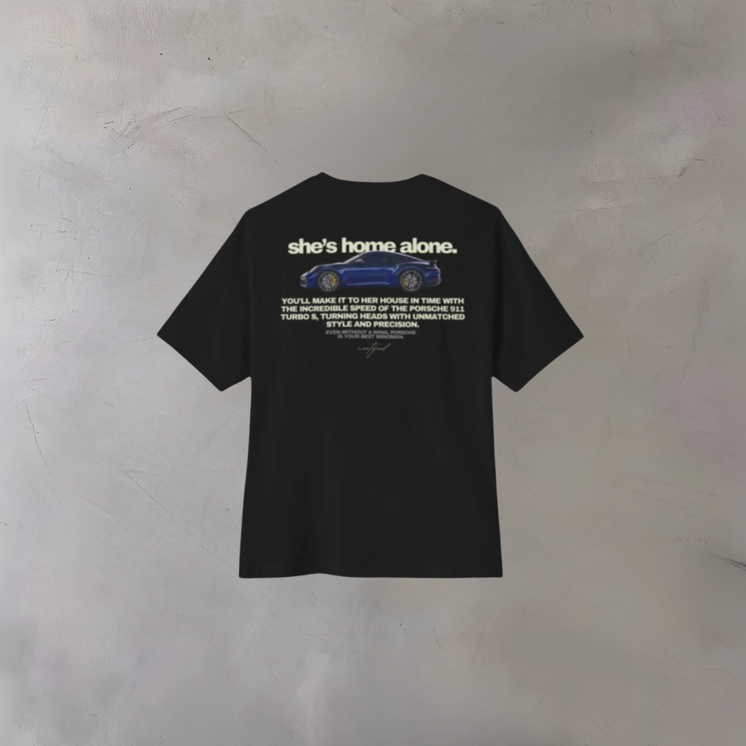 "SHE'S HOME ALONE" OVERSIZED HEAVY TEE