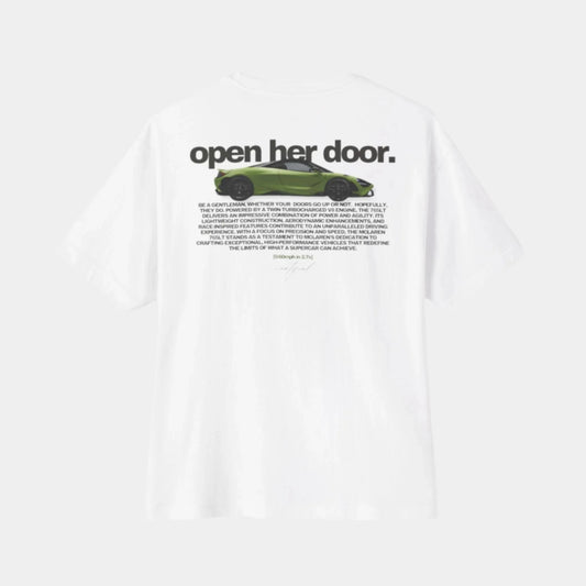 "OPEN HER DOOR" OVERSIZED HEAVY TEE