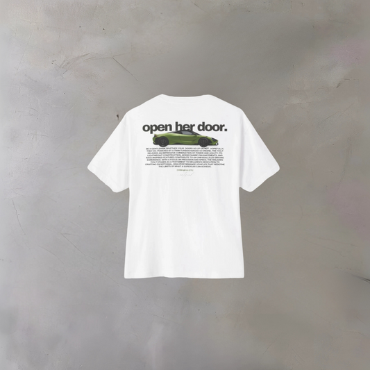 "OPEN HER DOOR" OVERSIZED HEAVY TEE