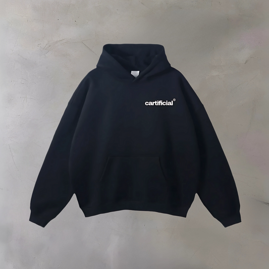 OVERSIZED CARTIFICIAL "MIXED SIGNALS" BOXY HOODIE