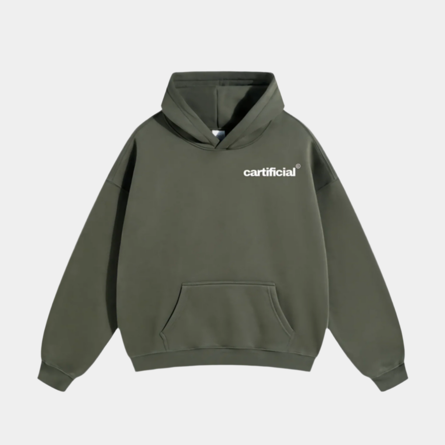 OVERSIZED CARTIFICIAL "MIXED SIGNALS" BOXY HOODIE